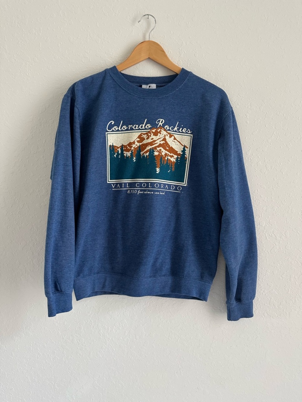 Colorado Rockies Vail Graphic Crewneck Sweatshirt - Blue